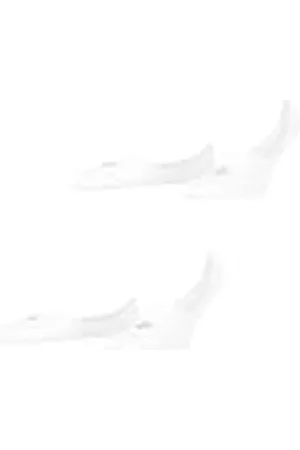 Burlington Everyday 2-Pack M IN algodón invisibles unicolor 2 pares, Calcetines pinkies Hombre, Blanco (White 2000), 41/42 EU