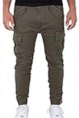 Alpha Industries Airman Pantalones Cargo, Verde (Black Olive-413), 32 para Hombre