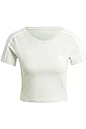 adidas Mujer Essentials 3-Stripes Crop tee, , L