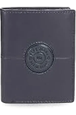 Pepe Jeans Cracker Cartera Vertical con Monedero Azul 8,5x10,5x1 cms Piel