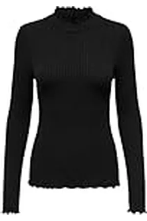 JDY Fransiska L/S Highneck Top Jrs Noos Camiseta de Manga Larga, , M para Mujer