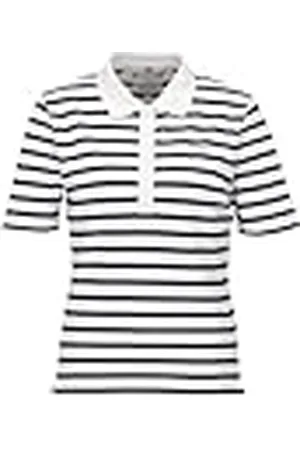 Tommy Hilfiger 1985 REG Pique Stripe Polo SS WW0WW39531 Polos de Manga Corta, , L para Mujer