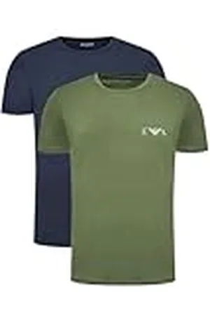 Emporio Armani Bold Monogram Crew Neck 2-Pack Camiseta, , S Hombres