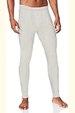 Damart Mallas Abiertas Thermolactyl, canalé Polar Pantalones térmicos, Gris, Medium para Hombre