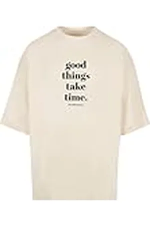 Merchcode Mp0007137-good Things Take Time Huge tee Camiseta, Arena Blanca, M Hombres