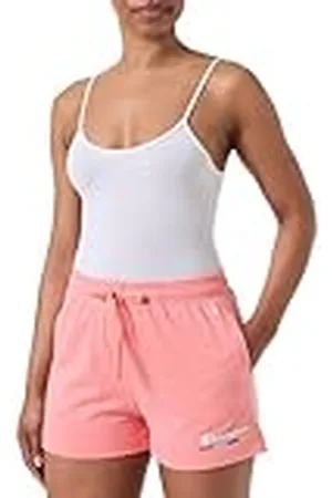 Champion Legacy Graphic Shop W-Pro-Jersey High-Waist Pantalones Cortos, Rosa melocotón, XS para Mujer