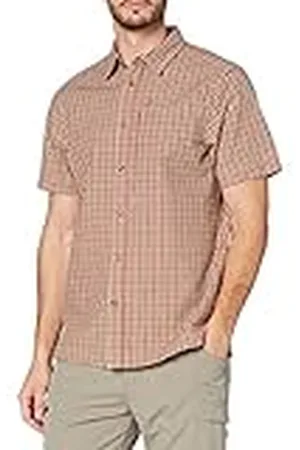 Fjällräven Fjallraven Svante Seersucker Shirt SS M Camisa, Hombre, Green, S
