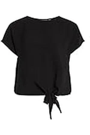 VILA Virasha S/S Tie Top/2/Ln Blusa de Manga Corta, , 42 Mujeres