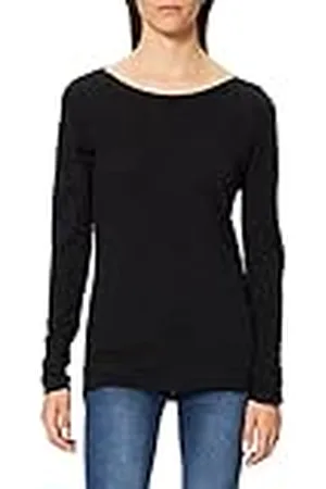 Marc O’ Polo Marc OߴPolo Mujer Camiseta de manga larga de algodón orgánico Camiseta interior, (Black), XXL