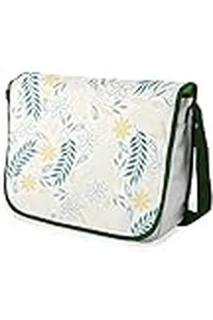 Bonamaison Bolso escolar de mensajero impreso digitalmente con correa caqui para estudiantes, bolsa cruzada, bolsa de mensajero, bolsa de hombro para la escuela, vuelta a la escuela, tamaño: 29 x 36