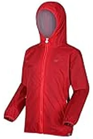 Regatta Kids Lever II - Chaqueta impermeable ligera para niños, color coral