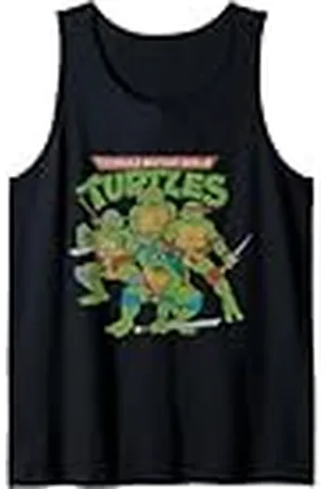 Teenage Mutant Ninja Turtles Logotipo TMNT con personajes listos para luchar Camiseta sin Mangas