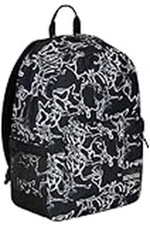 7 for all Mankind Mochila monocompartimento IschoolPack, negra, con Pawer Banck integrado y USB Plug, bolsillo porta botella, mochila escolar y viaje, niños y adolescentes., , Talla única, Escolar
