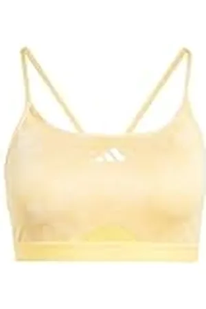 adidas Aeroreact Training Essentials Light Support Tie-Dye Flower-Print Bra Sujetador Deportivo, Crystal Sand/Semi Spark, L A-B Mujer