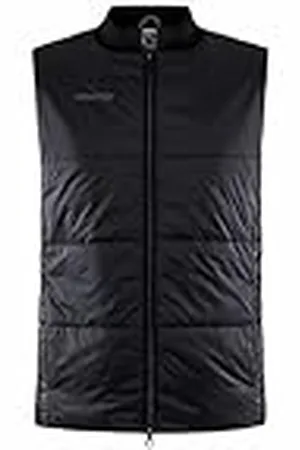 Craft CORE LIGHT PADDED VEST | Chaleco para hombre M | | Chaleco cálido con ligero acolchado | Chaleco para correr para hombre de poliéster reciclado | Cuello Ripstrik | Bolsillos con cremallera