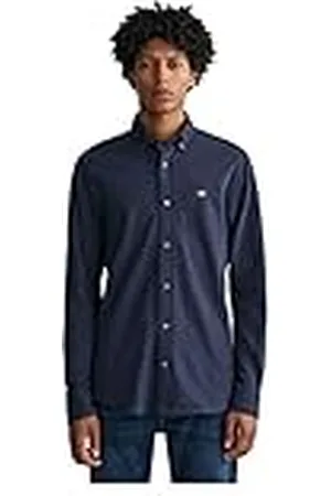 GANT Reg Jersey Pique Shirt Camisa de Vestir, , L para Hombre