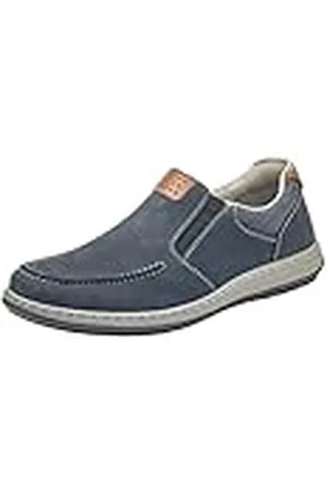 Rieker 17360, Mocasines Hombre, Azul (Pazifik/Amaretto/Navy), 47 EU X-Ancho