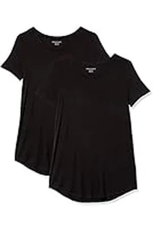 Amazon Túnica de Cuello Redondo y Manga Corta Mujer, Pack de 2, , S