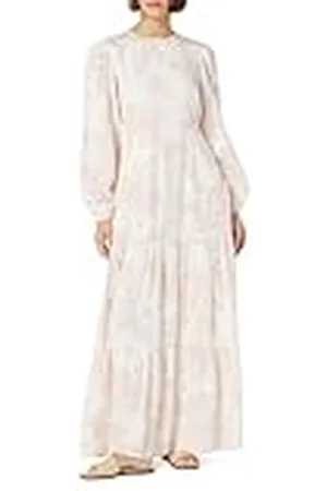 THE DROP Vestido Maxi para Mujer, Escalonado, Estampado Floral, por @withloveleena, , XXL Grande, Talla Grande