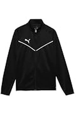 PUMA Teamrise Training Poly Jacket Chaqueta De Entrenamiento, Unisex niños, Black- White, 176