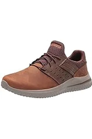Skechers Delson 3.0 Ezra - Zapatos deportivos de piel con cordones elásticos para hombre, multicolor/fantasía , 7.5 X-Wide