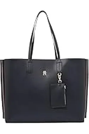 Tommy Hilfiger Bolso Tote Mujer Distinct grande, Azul (Space Blue Corp), Talla Única