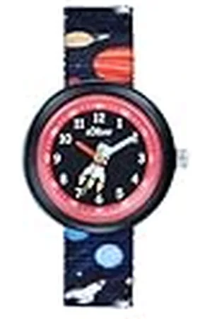 QS by s.Oliver Reloj de Pulsera Niños Reloj de Cuarzo analógico, con Correa de Nylon, Multicolor, Resistente al Agua, Viene en Caja de Regalo, 2037722