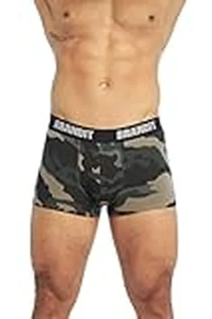 Brandit Boxer Shorts Logo 2 Pack, color: dk.camo+bl, size: M