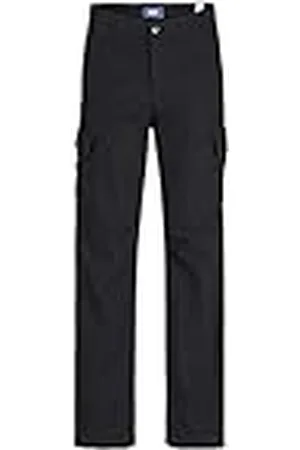 JACK & JONES JUNIOR JPSTKANE JJBARKLEY Cargo Pant Moda juvenil, Pantalones Tipo Cargo Niños, Black