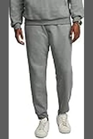 Fruit Of The Loom Eversoft - Pantalones de chándal para Hombre con Bolsillos, Ajuste Relajado, absorben la Humedad, Transpirables, cónicos, Mezcla De Algodón: Gris Jaspeado, L