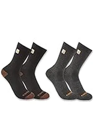 Carhartt Calcetines de peso medio con logotipo para hombre, paquete de 2, , Large