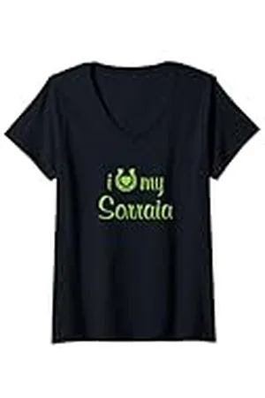 Hip Mujer Entrenador de equitación I Love My Sorraia Horse Equestrian Show Camiseta Cuello V