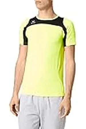 Erima Camiseta de Running para Hombre Race Line, Hombre, Camiseta, 8080718, Amarillo neón y Negro., Large
