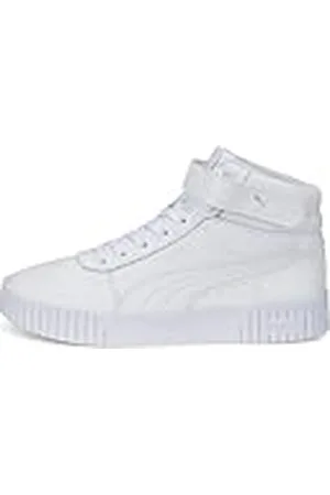 PUMA Carina 2.0 Mid, Zapatillas Mujer, White White Silver, 37.5 EU