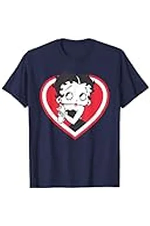Betty Boop Corazón Rojo y Blanco Manos Lindas Camiseta
