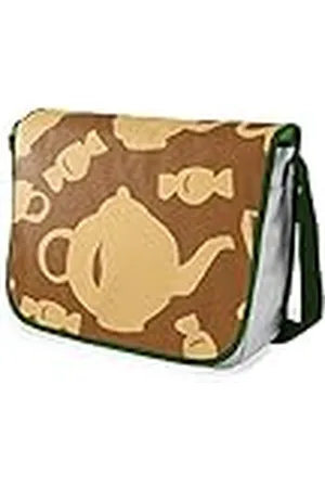 Bonamaison Bolso escolar de mensajero impreso digitalmente con correa caqui para estudiantes, bolsa cruzada, bolsa de mensajero, bolsa de hombro para la escuela, vuelta a la escuela, tamaño: 29 x 36