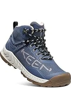 Keen NXIS EVO Mid Waterproof, Botas para Senderismo Mujer, Vintage Indigo/Harbor Gray, 40.5 EU