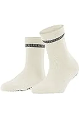 Falke Cuddle Pads W Hp algodón lana puños en la suela 1 par, Calcetines para casa Mujer, Blanco Off-White 2049, 35/38 EU