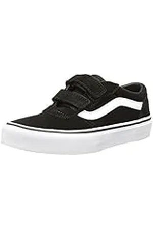 Vans Y Milton V, Zapatillas de Estar por casa Niñas, Suede/Black/White, 27.5