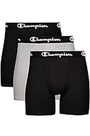 Champion Calzoncillos Tipo bóxer elásticos de algodón para Hombre (Paquete de 3 y 5 Disponibles) Ropa Interior, , M