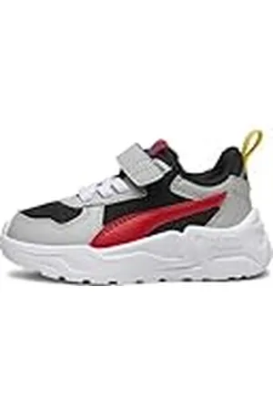 PUMA Trinity Lite AC+ Inf, Zapatillas Unisex bebé, Negro para Todos los Tiempos, Rojo, Gris Claro frío, 21 EU