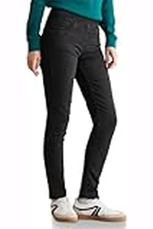CECIL B378528 Vaqueros con Aspecto Desgastado, Black Used Wash, 28W / 30L Mujeres