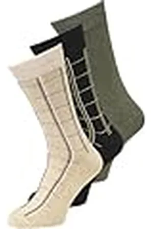 JACK & JONES Jacarthur Socks 3 Pack Sn Calcetines, Pure Cashmere/Pack: Cypress Melange-Black Melange, Talla única para Hombre