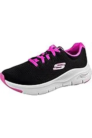 Skechers Arch FIT, Zapatillas Mujer, Black/Light Pink, 39 EU