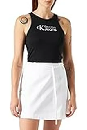 Calvin Klein Jeans Waist Straps Cotton Mini Skirt J20J218950 Faldas Acampanadas, , M para Mujer