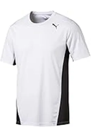 PUMA Jungen Cross The Line tee T-Shirt, White Black, 140