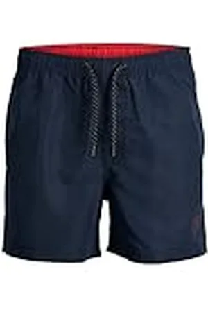 JACK & JONES Jpstfiji Jjswim Solid Sn Ly Bañador corto, Hombre, Marino, XS