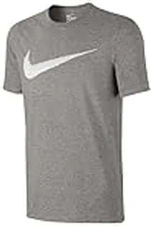 Nike Tee Hangtag Swoosh Camisetas - Camisetas y Tops, Hombre, Dk Grey Heather/White, S