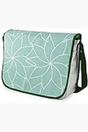 Bonamaison Bolso escolar de mensajero impreso digitalmente con correa caqui para estudiantes, bolsa cruzada, bolsa de mensajero, bolsa de hombro para la escuela, vuelta a la escuela, tamaño: 29 x 36
