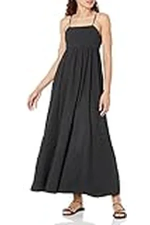 THE DROP Shyla Vestido Largo con Ojal de Algodón para Mujer, , XL